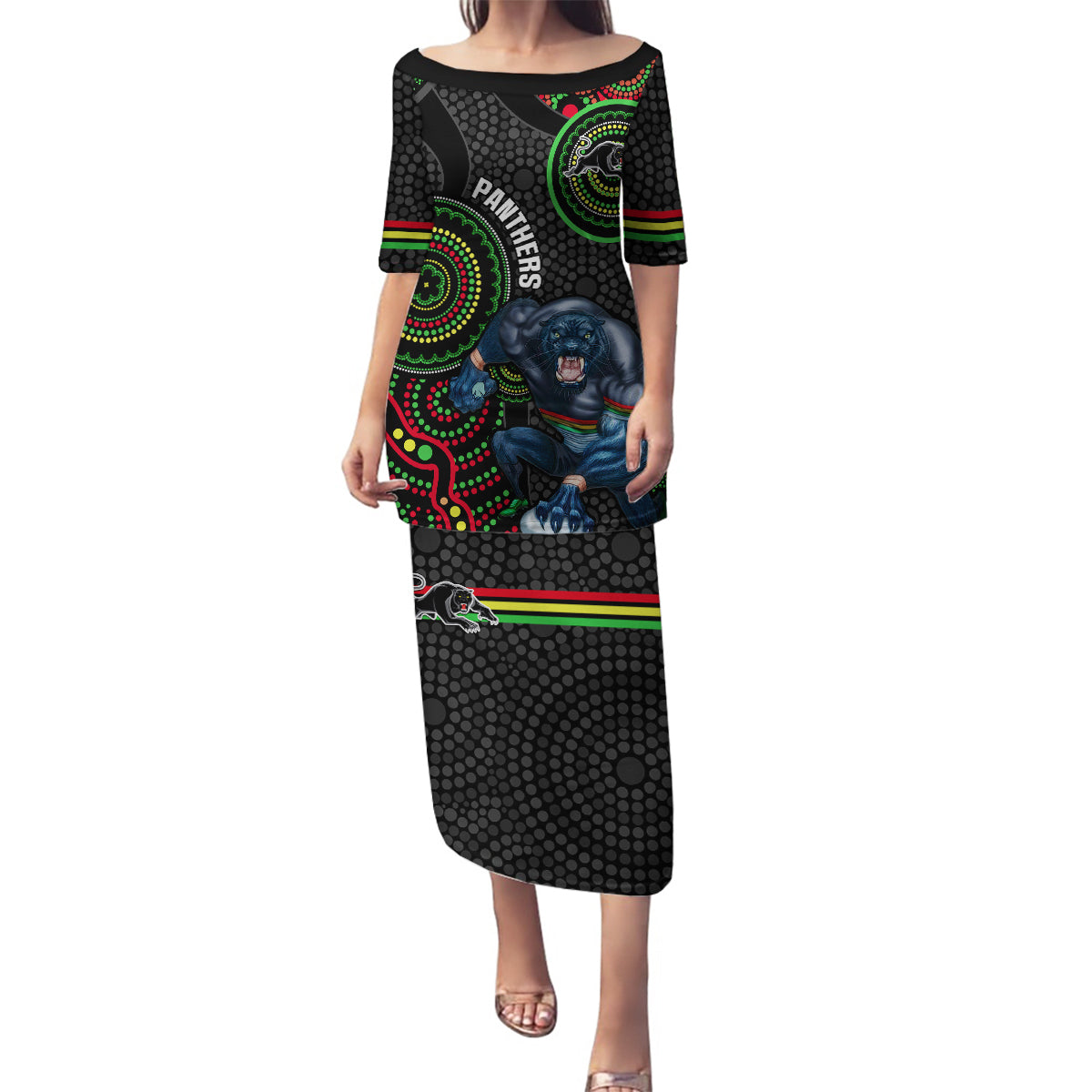 custom-nrl-panthers-family-matching-puletasi-dress-and-hawaiian-shirt-indigenous-penrith-dynamic-black-version