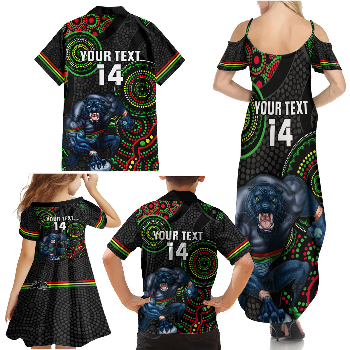 custom-nrl-panthers-family-matching-summer-maxi-dress-and-hawaiian-shirt-indigenous-penrith-dynamic-black-version