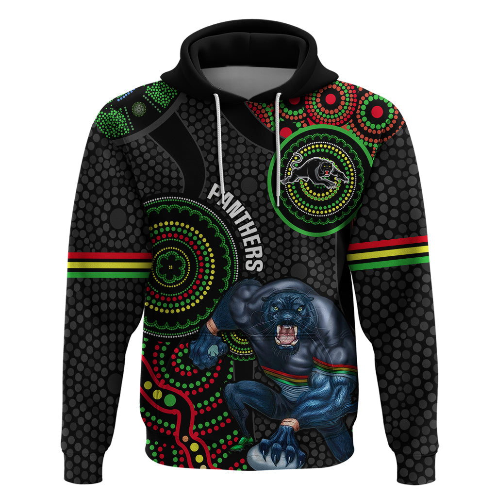 Custom NRL Panthers Hoodie Indigenous Penrith Dynamic Black Version - Vibe Hoodie Shop