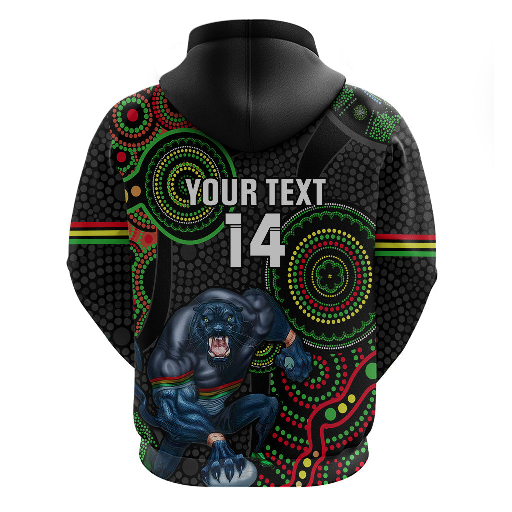 Custom NRL Panthers Hoodie Indigenous Penrith Dynamic Black Version - Vibe Hoodie Shop