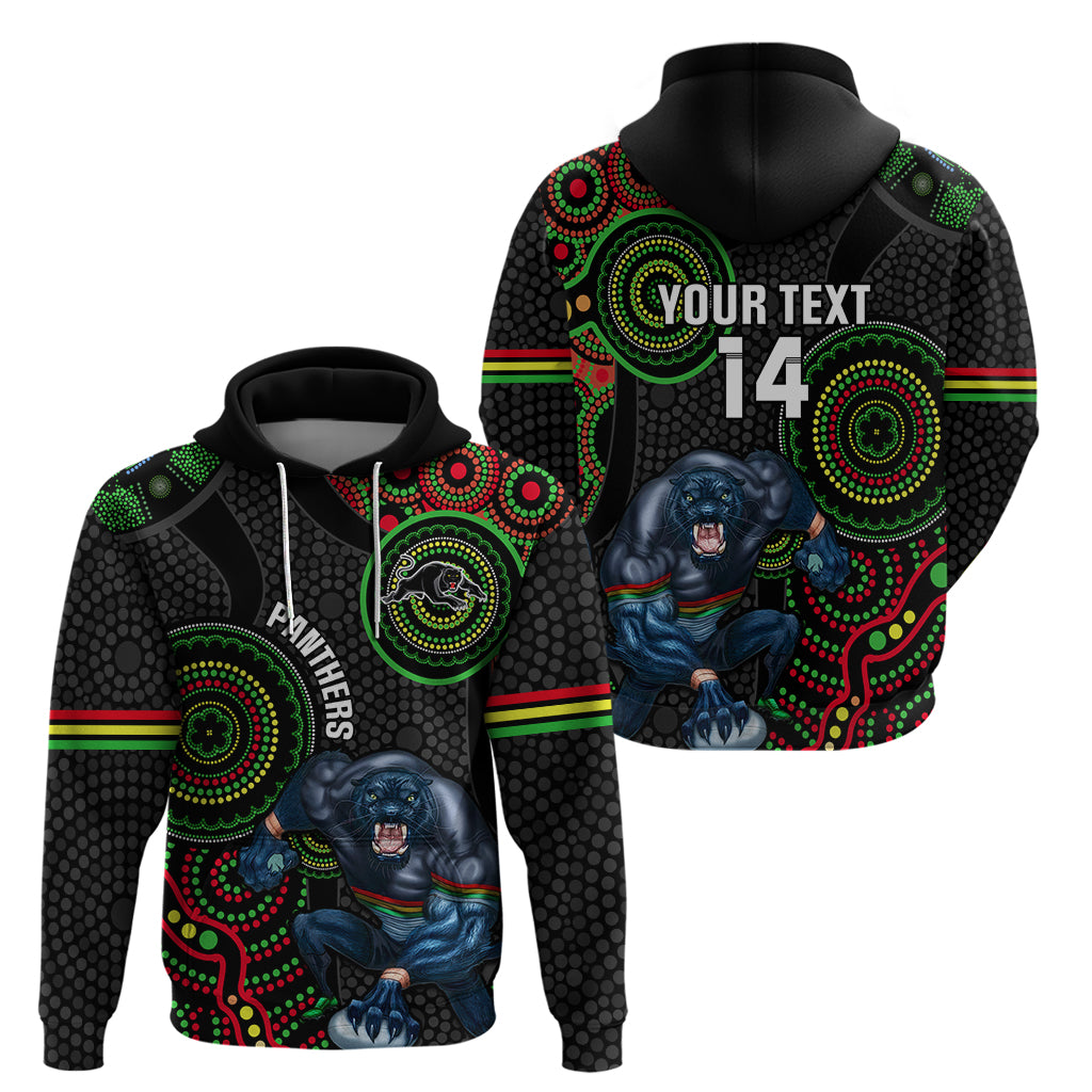 Custom NRL Panthers Hoodie Indigenous Penrith Dynamic Black Version - Vibe Hoodie Shop
