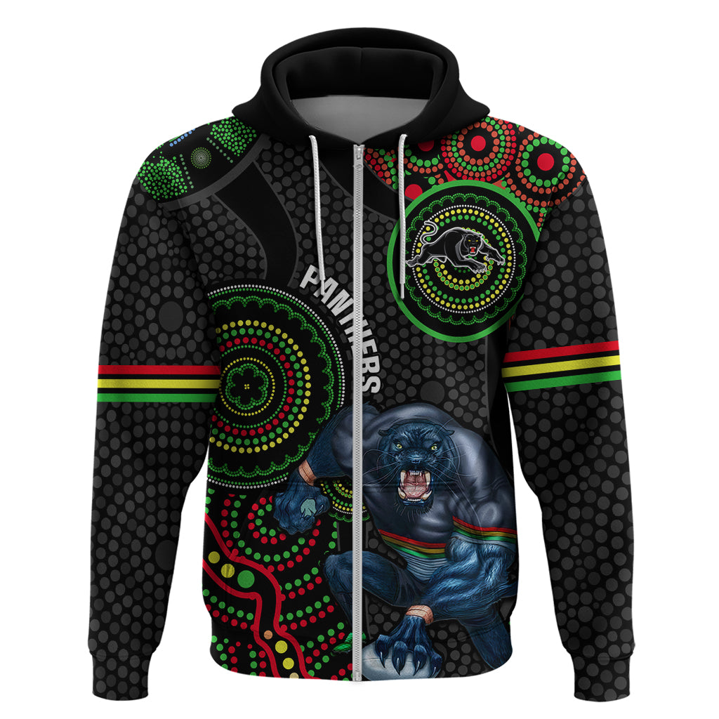 Custom NRL Panthers Hoodie Indigenous Penrith Dynamic Black Version - Vibe Hoodie Shop