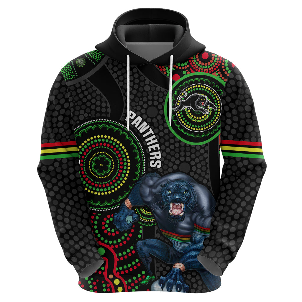 Custom NRL Panthers Hoodie Indigenous Penrith Dynamic Black Version - Vibe Hoodie Shop