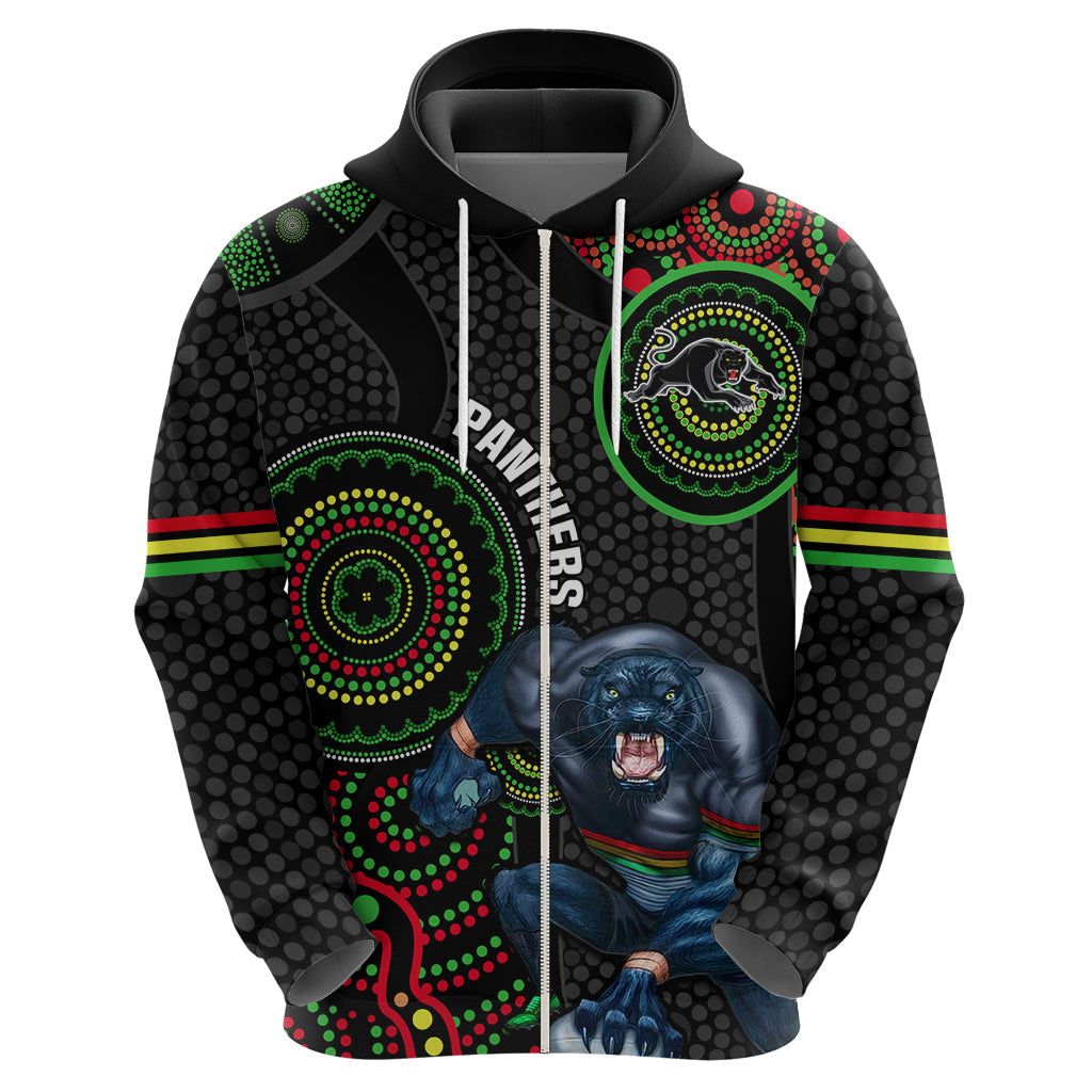 Custom NRL Panthers Hoodie Indigenous Penrith Dynamic Black Version - Vibe Hoodie Shop