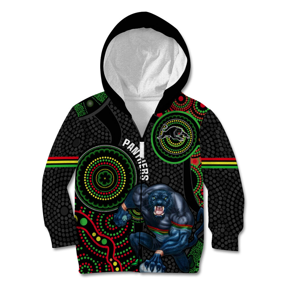 Custom NRL Panthers Kid Hoodie Indigenous Penrith Dynamic Black Version - Vibe Hoodie Shop