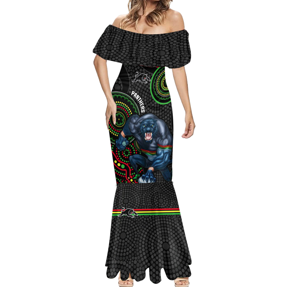 custom-nrl-panthers-mermaid-dress-indigenous-penrith-dynamic-black-version