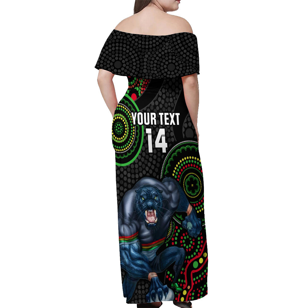 custom-nrl-panthers-off-shoulder-maxi-dress-indigenous-penrith-dynamic-black-version