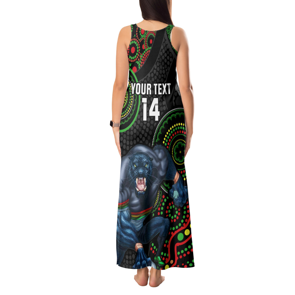 custom-nrl-panthers-tank-maxi-dress-indigenous-penrith-dynamic-black-version
