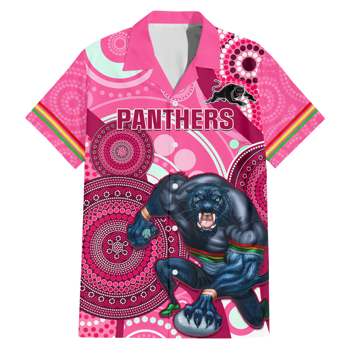 custom-nrl-panthers-family-matching-mermaid-dress-and-hawaiian-shirt-indigenous-penrith-dynamic-pink-version