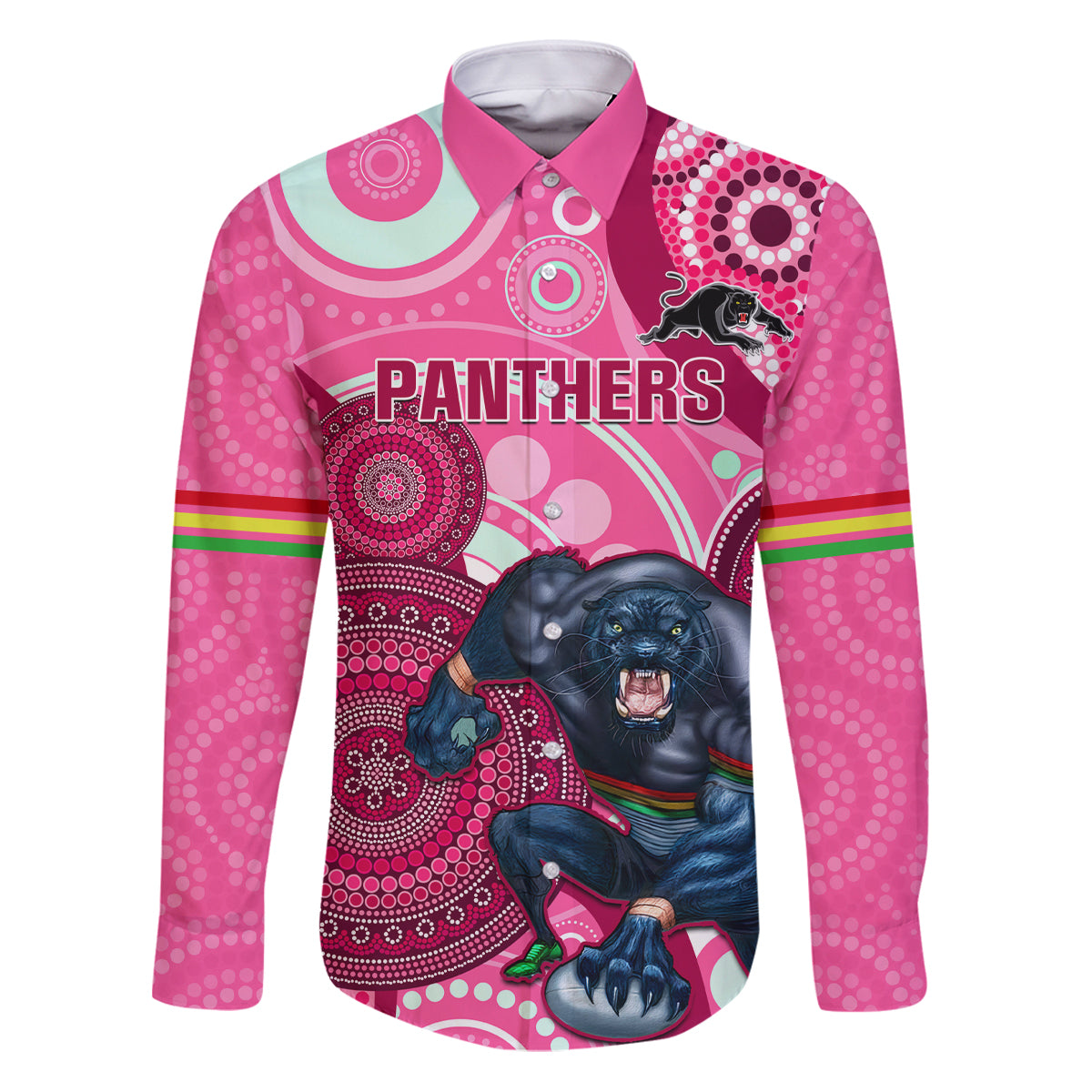 custom-nrl-panthers-family-matching-puletasi-dress-and-hawaiian-shirt-indigenous-penrith-dynamic-pink-version