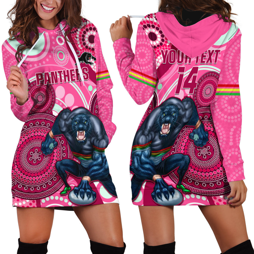 Custom NRL Panthers Hoodie Dress Indigenous Penrith Dynamic Pink Version - Vibe Hoodie Shop