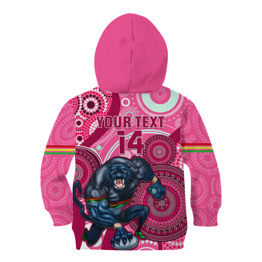 Custom NRL Panthers Kid Hoodie Indigenous Penrith Dynamic Pink Version - Vibe Hoodie Shop