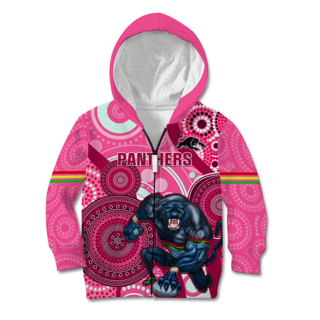 Custom NRL Panthers Kid Hoodie Indigenous Penrith Dynamic Pink Version - Vibe Hoodie Shop