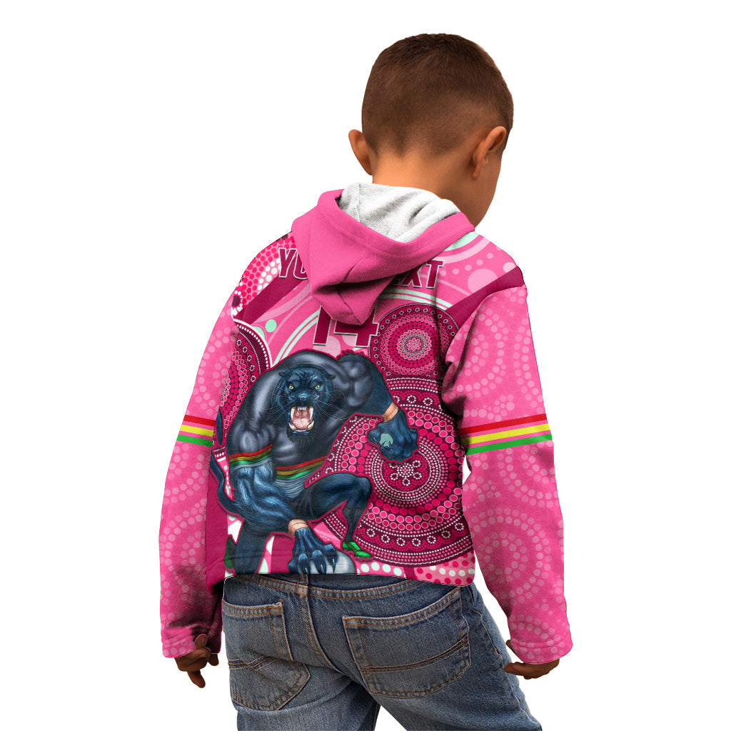 Custom NRL Panthers Kid Hoodie Indigenous Penrith Dynamic Pink Version - Vibe Hoodie Shop