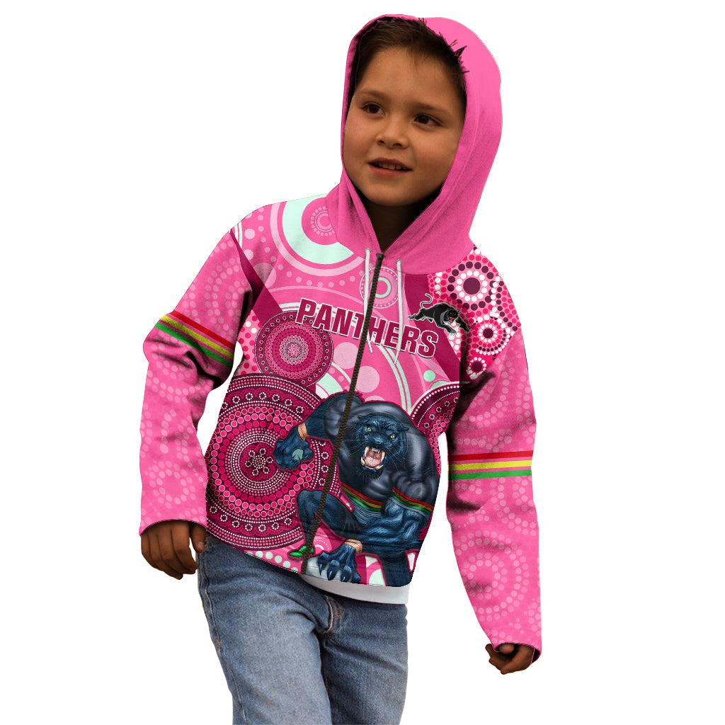 Custom NRL Panthers Kid Hoodie Indigenous Penrith Dynamic Pink Version - Vibe Hoodie Shop