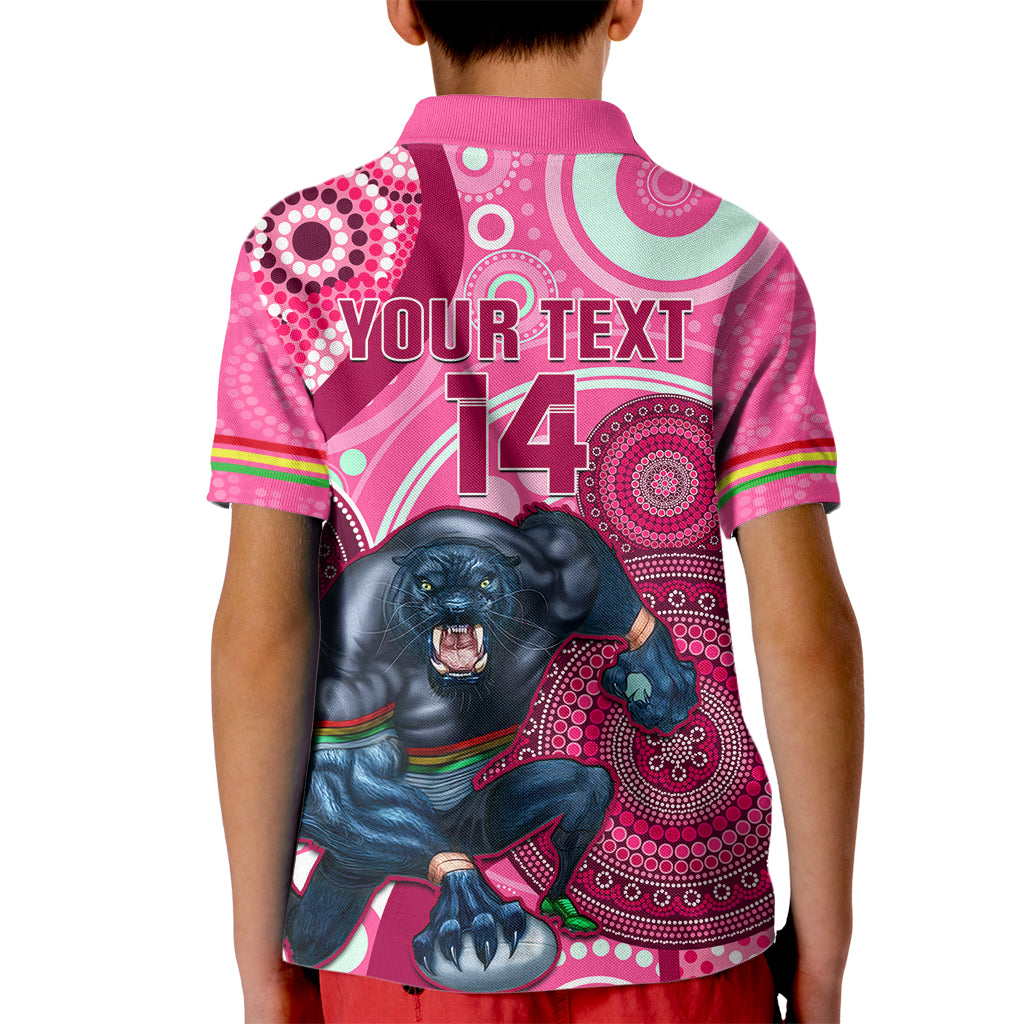 Custom NRL Panthers Kid Polo Shirt Indigenous Penrith Dynamic Pink Version - Vibe Hoodie Shop