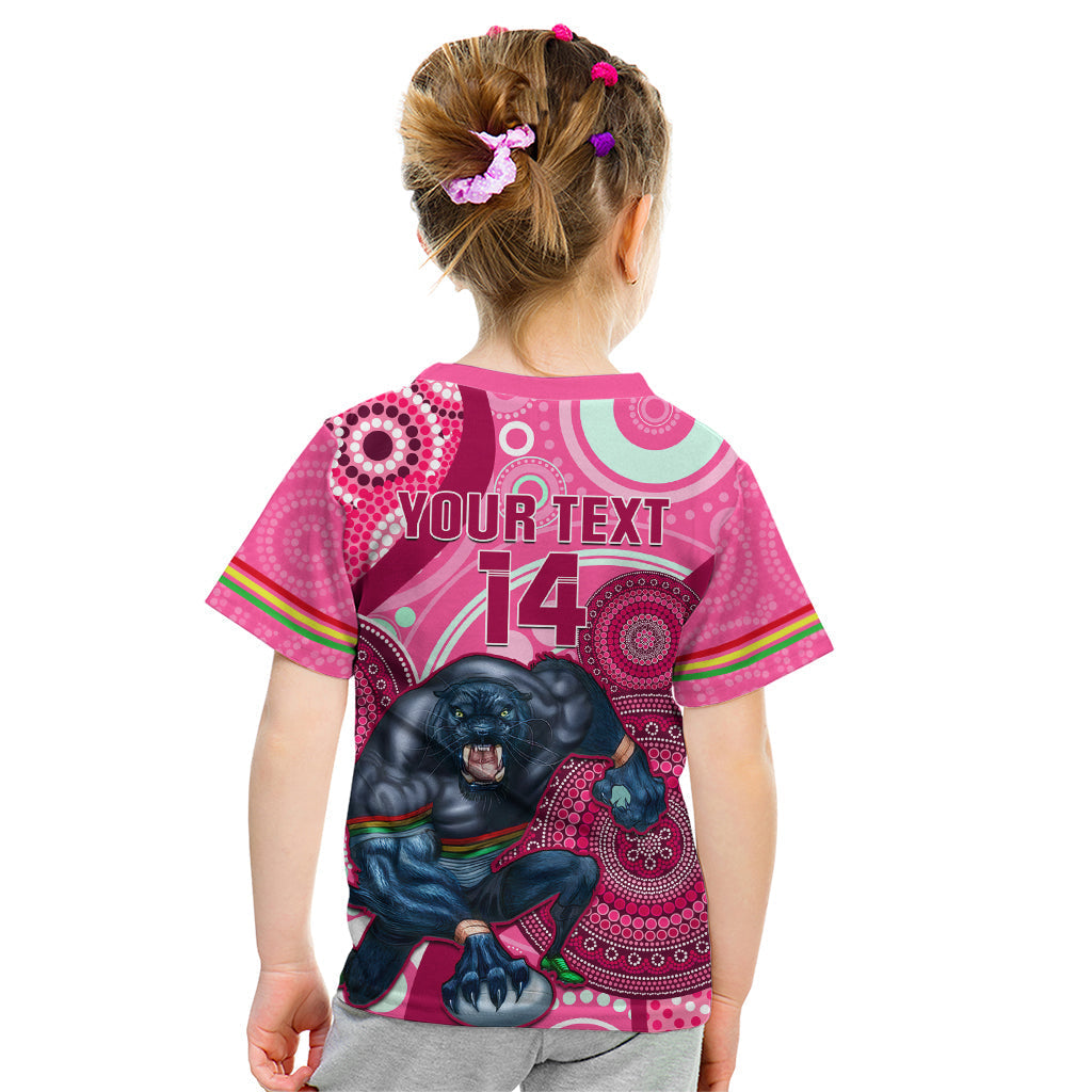 Custom NRL Panthers Kid T Shirt Indigenous Penrith Dynamic Pink Version - Vibe Hoodie Shop