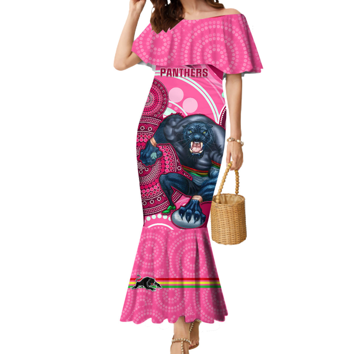 custom-nrl-panthers-mermaid-dress-indigenous-penrith-dynamic-pink-version
