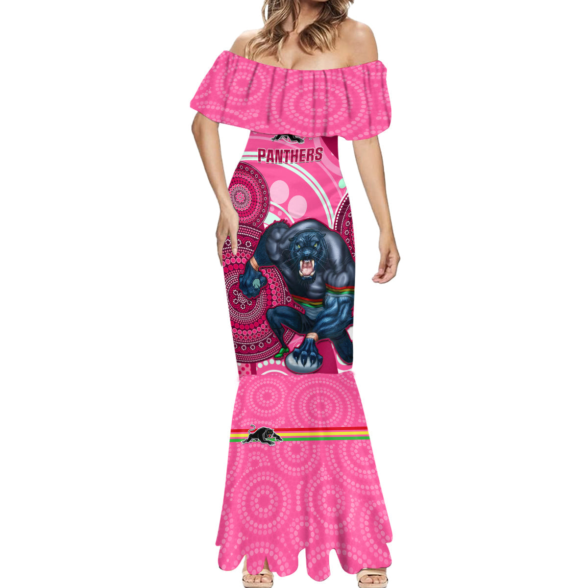 custom-nrl-panthers-mermaid-dress-indigenous-penrith-dynamic-pink-version
