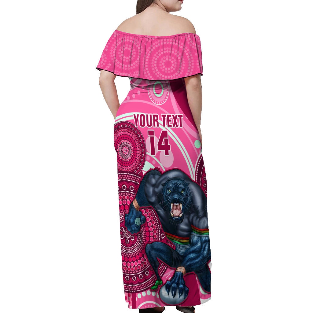 custom-nrl-panthers-off-shoulder-maxi-dress-indigenous-penrith-dynamic-pink-version
