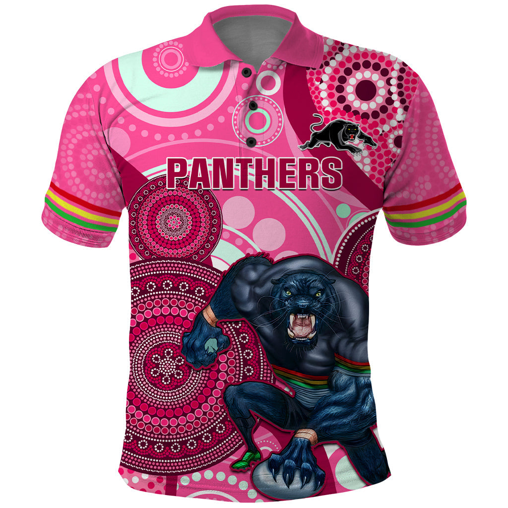 Custom NRL Panthers Polo Shirt Indigenous Penrith Dynamic Pink Version - Vibe Hoodie Shop