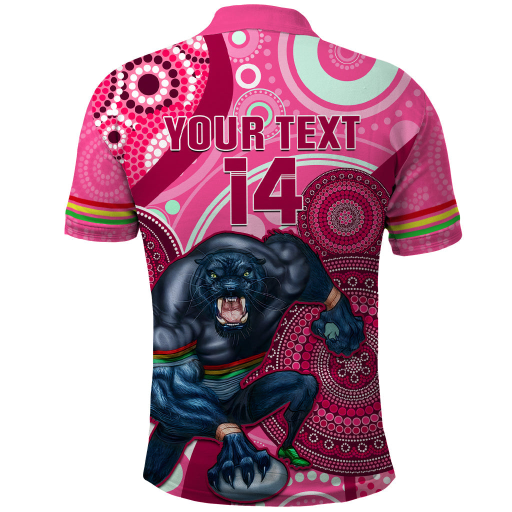 Custom NRL Panthers Polo Shirt Indigenous Penrith Dynamic Pink Version - Vibe Hoodie Shop