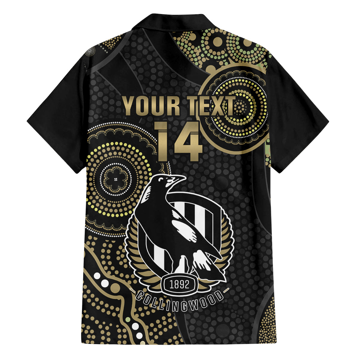 custom-afl-collingwood-family-matching-long-sleeve-bodycon-dress-and-hawaiian-shirt-indigenous-magpies-dynamic-version