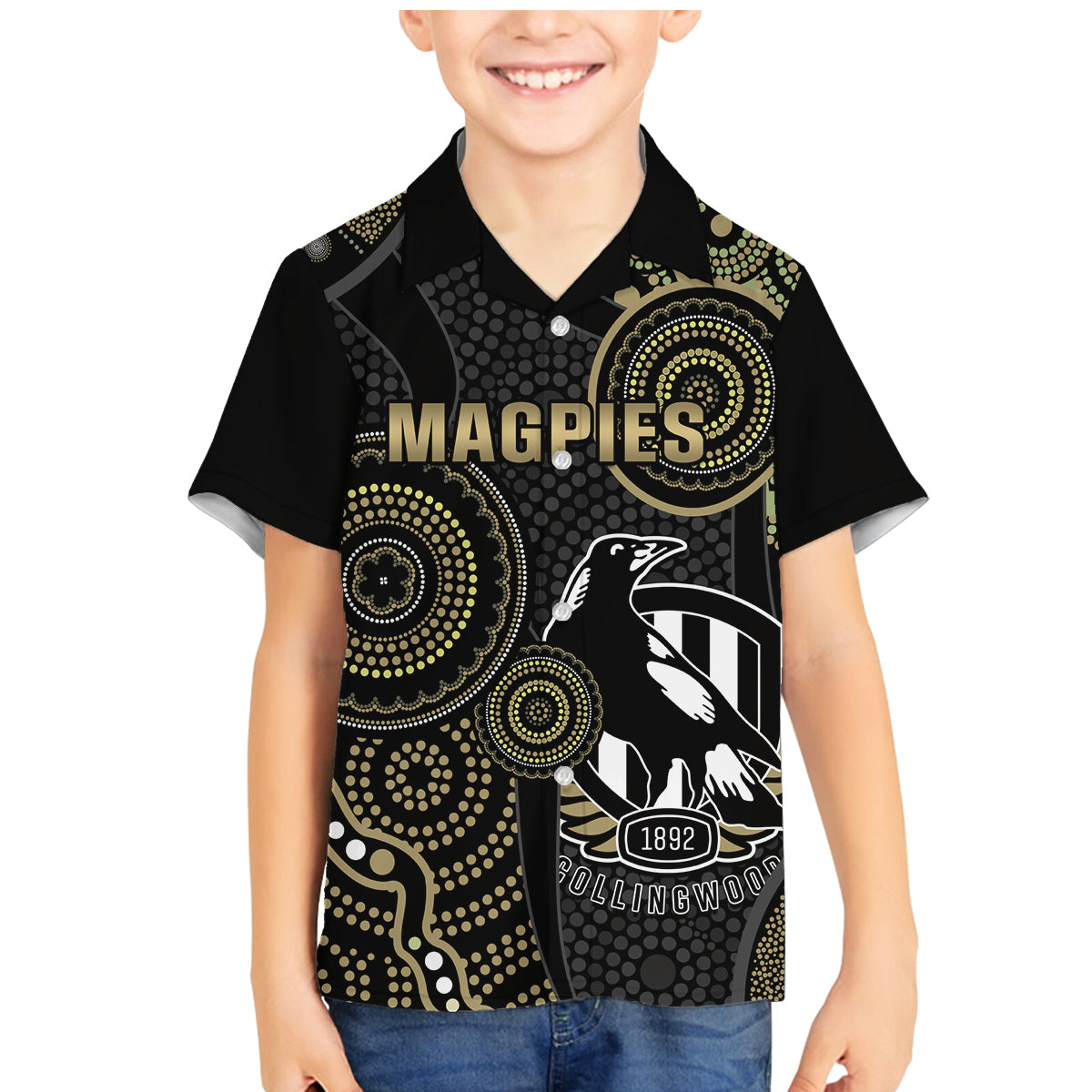 custom-afl-collingwood-family-matching-mermaid-dress-and-hawaiian-shirt-indigenous-magpies-dynamic-version