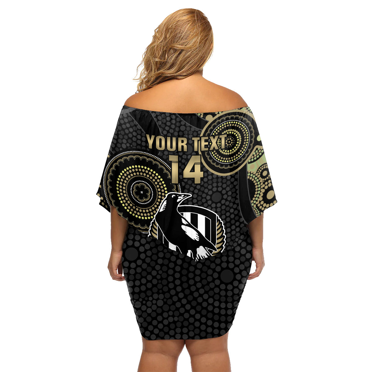 custom-afl-collingwood-family-matching-off-shoulder-short-dress-and-hawaiian-shirt-indigenous-magpies-dynamic-version