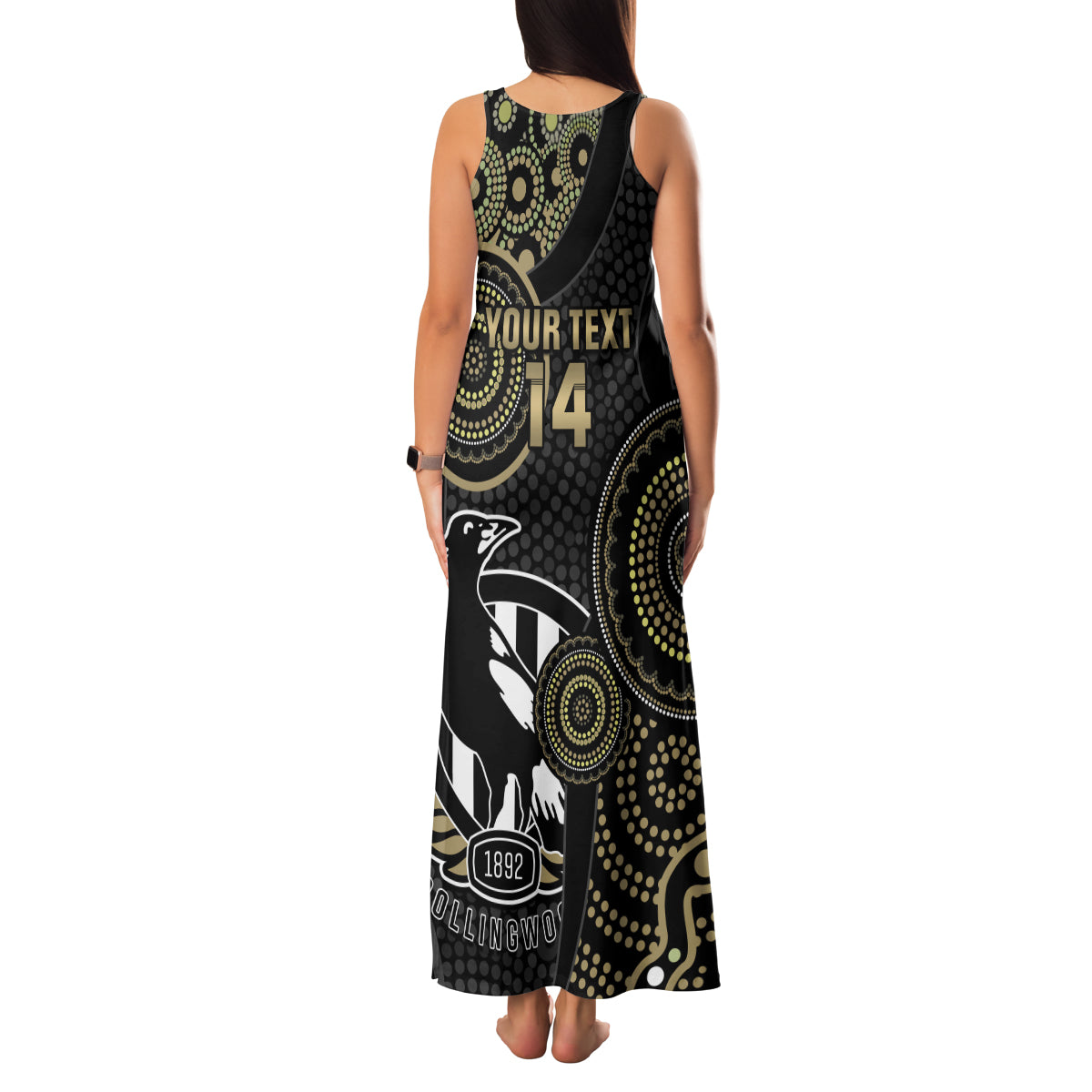 custom-afl-collingwood-family-matching-tank-maxi-dress-and-hawaiian-shirt-indigenous-magpies-dynamic-version