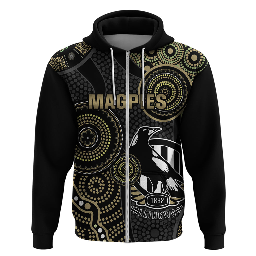 Custom AFL Collingwood Hoodie Indigenous Magpies Dynamic Version - Vibe Hoodie Shop