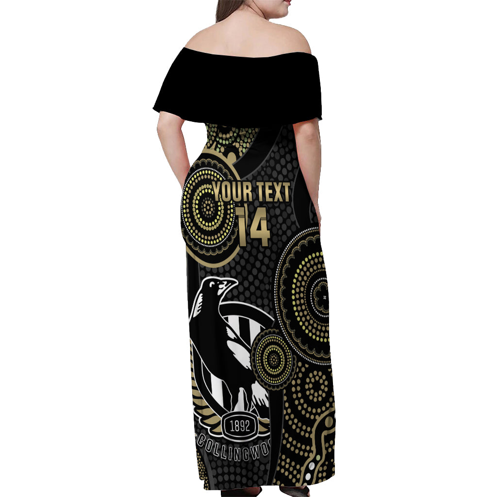 custom-afl-collingwood-off-shoulder-maxi-dress-indigenous-magpies-dynamic-version