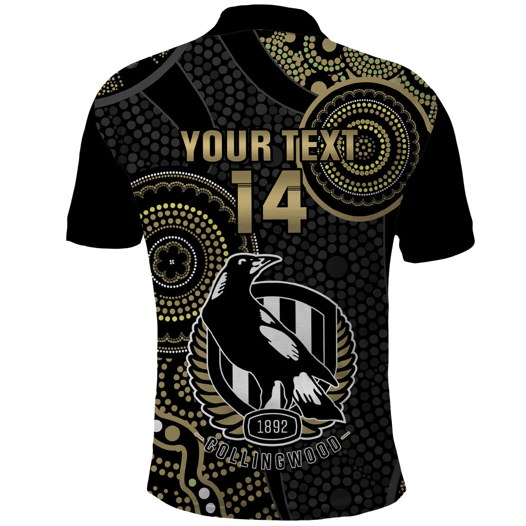 Custom AFL Collingwood Polo Shirt Indigenous Magpies Dynamic Version - Vibe Hoodie Shop