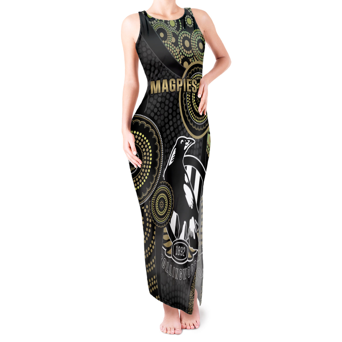 custom-afl-collingwood-tank-maxi-dress-indigenous-magpies-dynamic-version