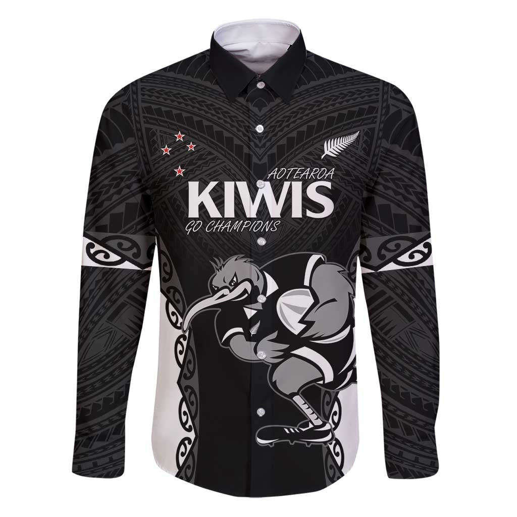 Aotearoa Rugby Custom Family Matching Puletasi and Hawaiian Shirt Maori Kiwi - Mascot Style