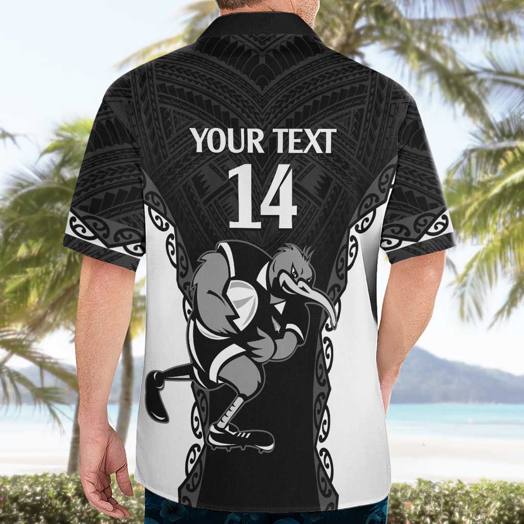 Aotearoa Rugby Custom Hawaiian Shirt Maori Kiwi - Mascot Style - Vibe Hoodie Shop