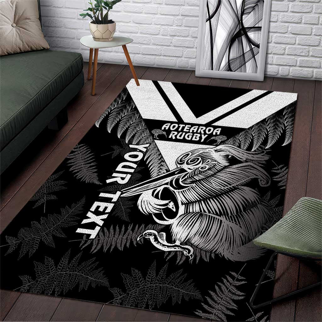 Aotearoa Silver Fern Rugby Custom Area Rug 2024 Go Kiwi - Vibe Hoodie Shop