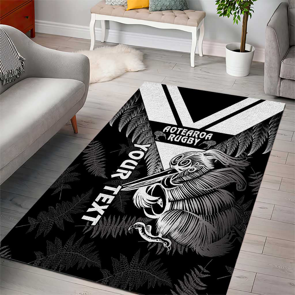 Aotearoa Silver Fern Rugby Custom Area Rug 2024 Go Kiwi - Vibe Hoodie Shop