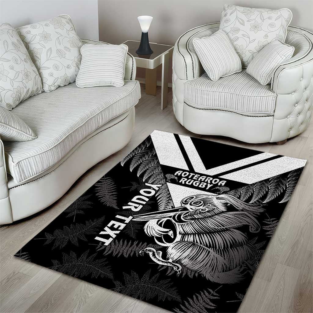 Aotearoa Silver Fern Rugby Custom Area Rug 2024 Go Kiwi - Vibe Hoodie Shop