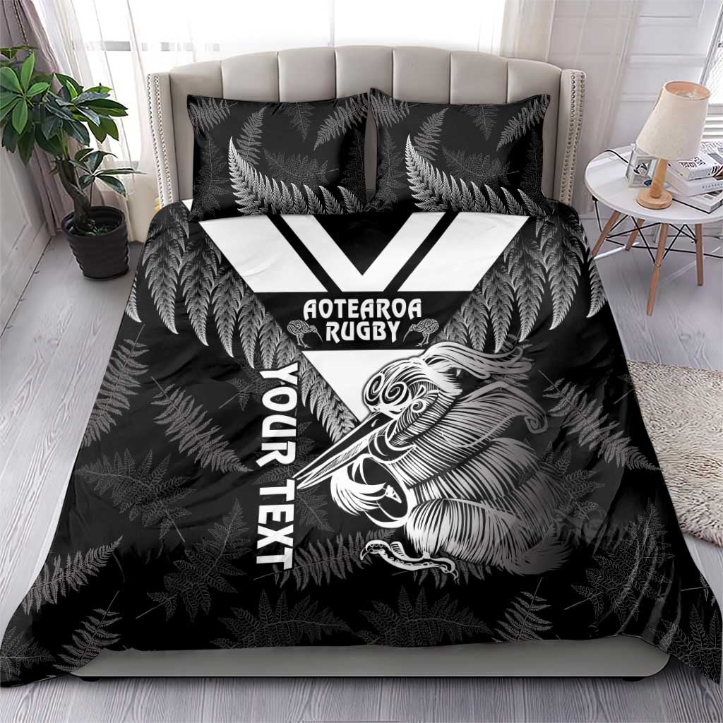 Aotearoa Silver Fern Rugby Custom Bedding Set 2024 Go Kiwi - Vibe Hoodie Shop