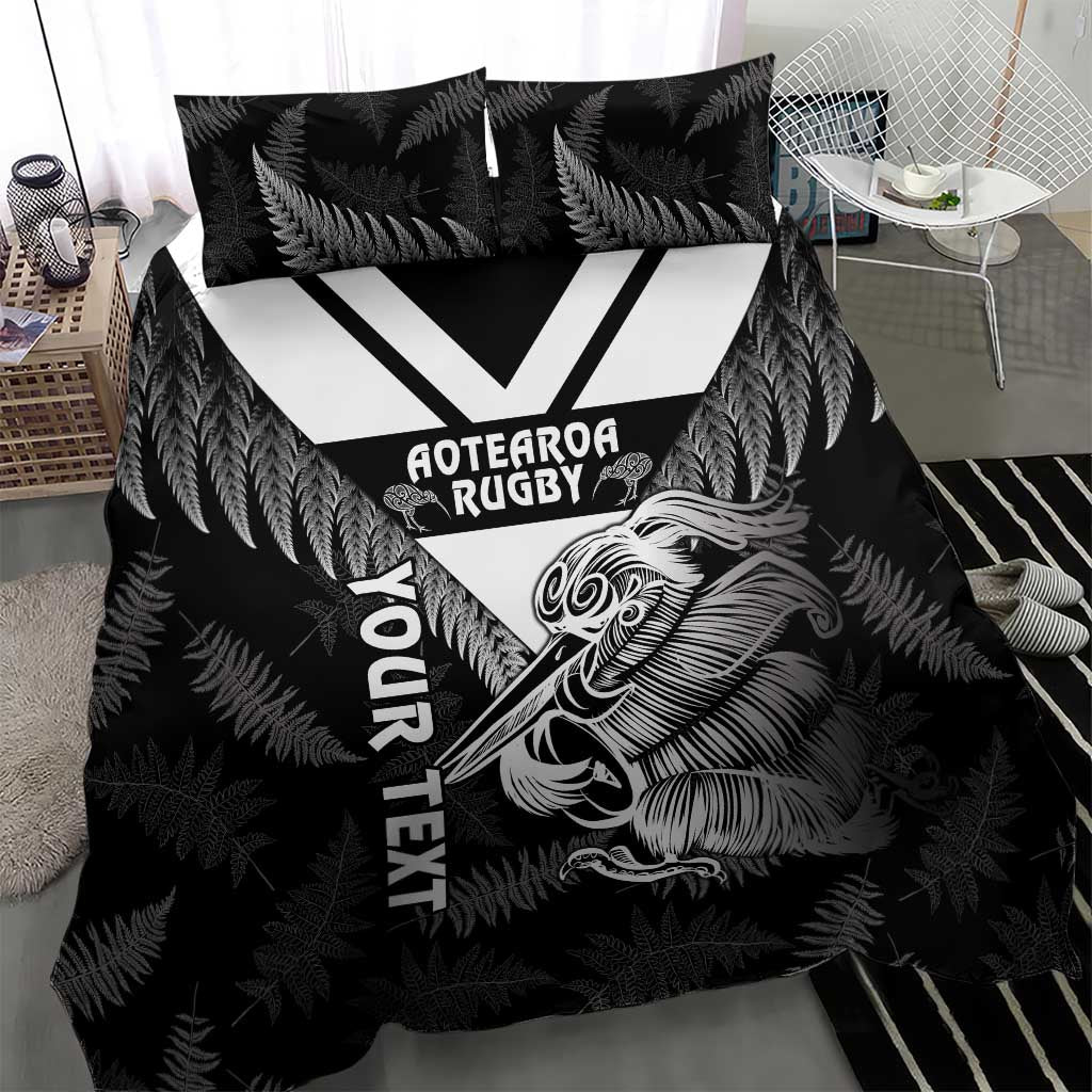 Aotearoa Silver Fern Rugby Custom Bedding Set 2024 Go Kiwi - Vibe Hoodie Shop