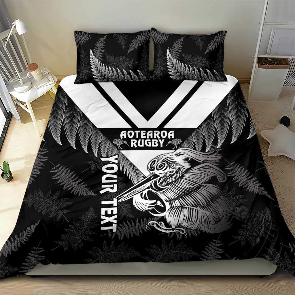 Aotearoa Silver Fern Rugby Custom Bedding Set 2024 Go Kiwi - Vibe Hoodie Shop