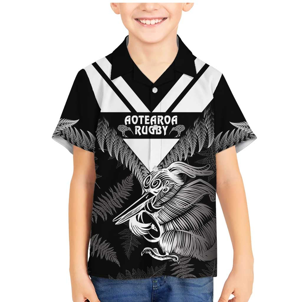 Aotearoa Silver Fern Rugby Custom Family Matching Mermaid Dress and Hawaiian Shirt 2024 Go Kiwi