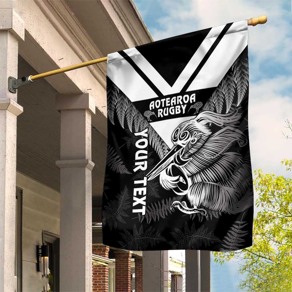 Aotearoa Silver Fern Rugby Custom Garden Flag 2024 Go Kiwi - Vibe Hoodie Shop