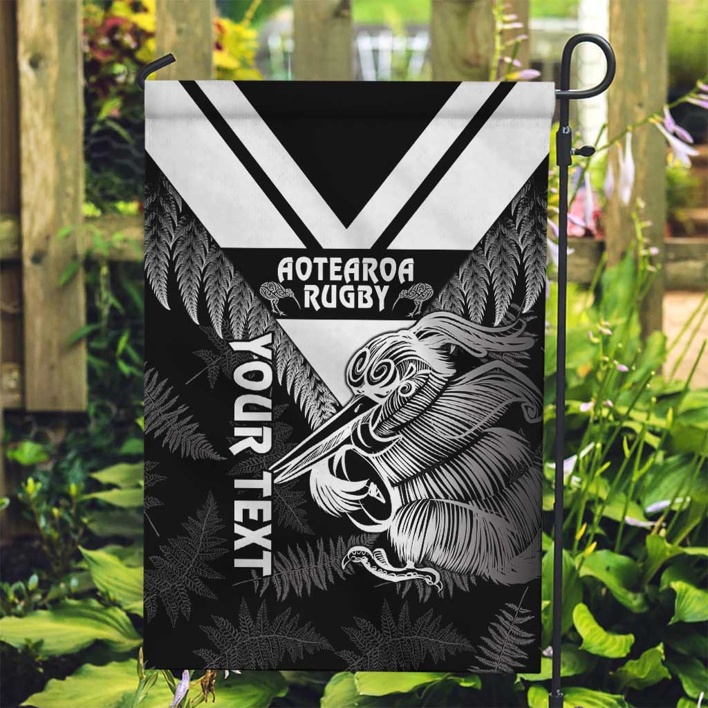 Aotearoa Silver Fern Rugby Custom Garden Flag 2024 Go Kiwi - Vibe Hoodie Shop