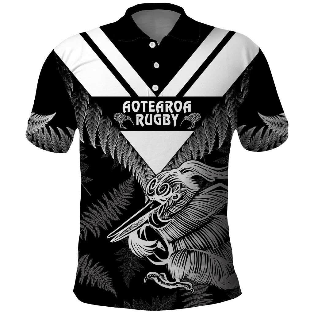 Aotearoa Silver Fern Rugby Custom Polo Shirt 2024 Go Kiwi - Vibe Hoodie Shop