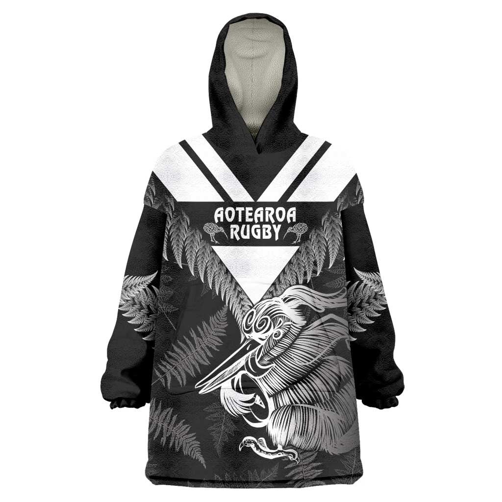 Aotearoa Silver Fern Rugby Custom Wearable Blanket Hoodie 2024 Go Kiwi - Vibe Hoodie Shop