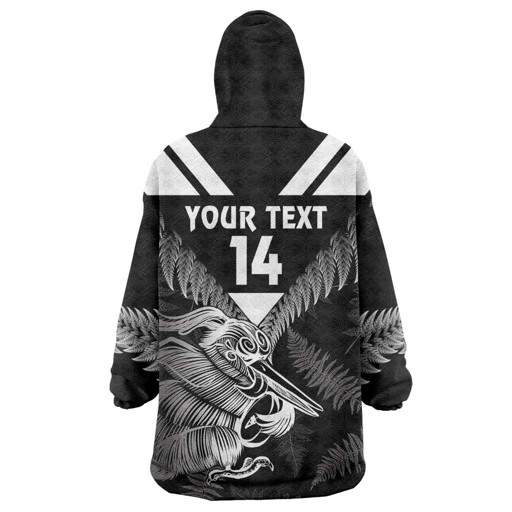 Aotearoa Silver Fern Rugby Custom Wearable Blanket Hoodie 2024 Go Kiwi - Vibe Hoodie Shop