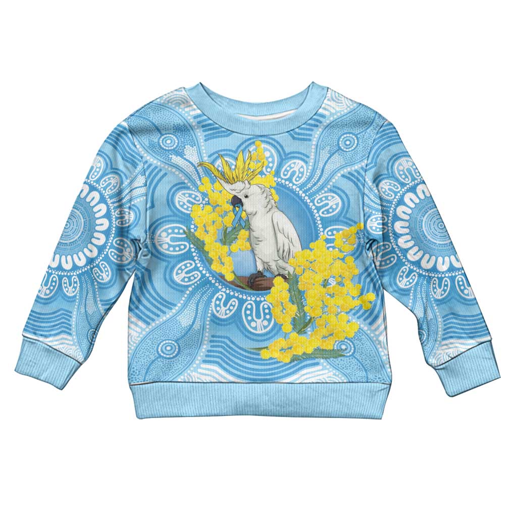 World Diabetes Day Australia Kid Ugly Christmas Sweater Yellow-crested Cockatoo Golden Wattle Aboriginal - Vibe Hoodie