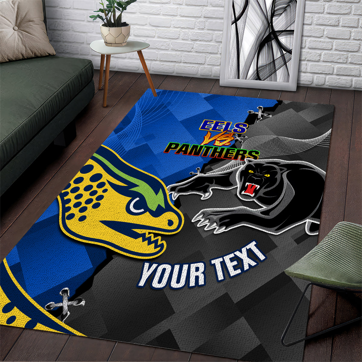 Panthers And Eels Area Rug Sporty Version - Vibe Hoodie Shop